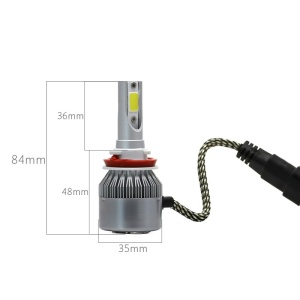 Set 2 LED-uri Auto Techstar® C6, H11/H8/H9, 36w, 3800 Lumeni, 6500K, AUTO, 12-24 Volti, COB - Img 6