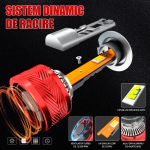 lumina far cu led auto techstar p14 9004 noaptea
