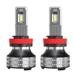 Set 2 LED-uri Auto Techstar® P30, H11/H9/H8, 80w, 14000 Lumeni, 6500K, AUTO, 12-24 Volti, CSP, Canbus, Miez Cupru, Radiator Aluminiu - Img 1