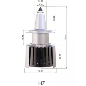Set 2 LED-uri Auto Techstar® R10, H7, 45w, 5000 Lumeni, 6500K, AUTO, 12-24 Volti, CSP, Canbus, Radiator Aluminiu, Fascicul 360° - Img 8