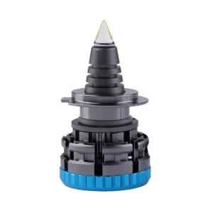 Set 2 LED-uri Auto Techstar® V8/A9, H7, 40w, 4000 Lumeni, 6500K, AUTO, 12-24 Volti, EPISTAR, Canbus, 360°, Radiator Aluminiu - Img 2