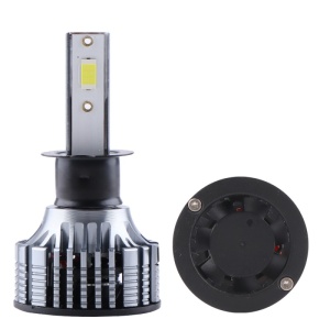 Set 2 LED-Uri Auto Techstar® V8, H3, 120W, 12-24V, 15000 Lumeni, 6000K, Unghi Fascicul 360°, CSP 3570, Canbus, Radiator Aluminiu, Racire Cooling Tech, Argintiu - Img 5