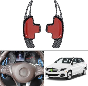 Padele volan schimbator viteze rosu si negru pentru Mercedes