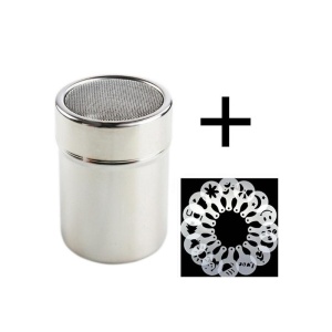 Set Sita pentru decorat cafeaua din inox + 16 forme - Img 9