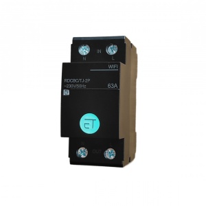siguranta automata inteligenta Techstar WiFi 2 poli 63A monofazata negru