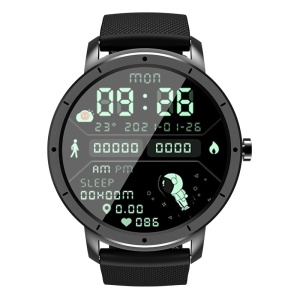 Smartwatch Techstar® HW21, Negru Ecran Touch, IPS 1.28inch, Bluetooth 5.2, Ecran Personalizabil, Monitorizare Tensiune, Puls, Oximetru, Aliaj de Zinc - Img 1
