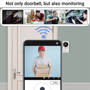 sonerie smart techstar m8 cu rezistenta la apa ip65 alb