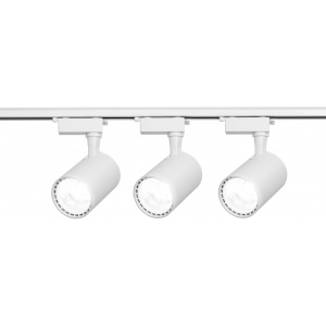 sistem sina cu 3 spoturi LED albe Techstar Tracklights tip L corp aluminiu
