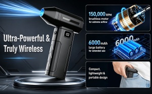 Suflanta electrica Techstar pentru curatarea prafului din PC, tastatura si echipamente electronice