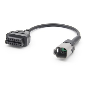 Adaptor OBD2–6 pini cu cablu curbat, pigtail scurt pentru diagnoza off-road