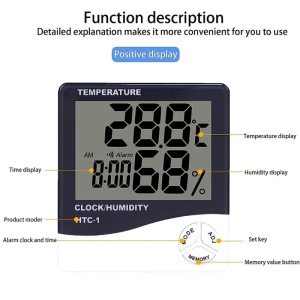 afisaj lcd termometru higrometru digital techstar htc 1