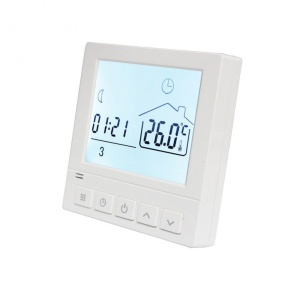 Termostat Techstar TH-8W alb cu afisaj pornit