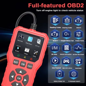 Afisaj functii OBD2 in aplicatie Foxsur V529