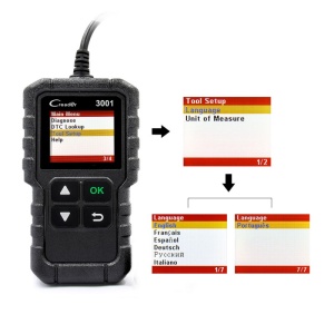 Kit service auto Launch CR3001 - Scanner OBD2/EOBD cu functii avansate de diagnostica