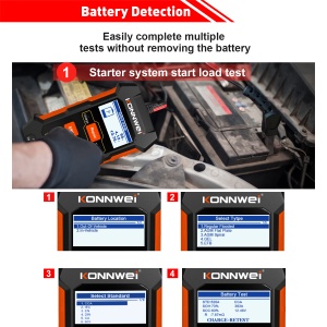 tabel specificatii si parametri tehnici pentru tester baterie Konnwei KW520