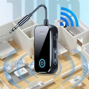 Adaptor audio Bluetooth Techstar T80 TX/RX, semnal wireless si design compact (imagine prezentare)