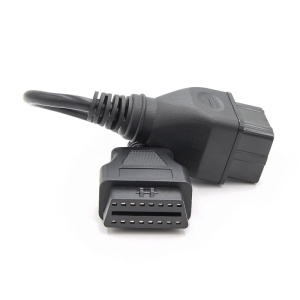 Adaptor Renault camion pentru diagnoză, 12 pini la OBD2, vedere din spate