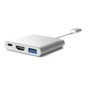 Adaptor USB-C Techstar ZFZ3IN1 cu port HDMI, USB 3.0 si incarcare PD rapida