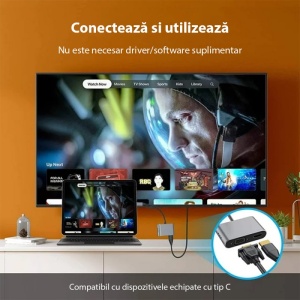 Hub multifunctional Techstar DJ4IN1 pentru prezentari si gaming