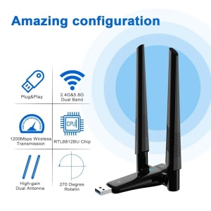 Prezentare adaptor WiFi AX1800 Techstar cu caracteristici principale