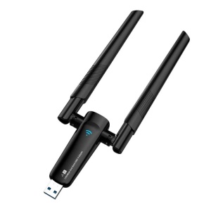 Adaptor wireless Techstar AX1800 dual-band cu 2 antene negre