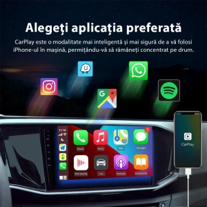 Adaptor Wireless Techstar® CPC200-CCPM pentru Apple CarPlay si Android Auto, Functie Mirrorlink, Muzica, Navigatie, Control vocal cu sistem de operare Android, Negru - Img 6