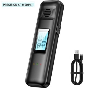 Alcooltest digital portabil Techstar® cu Senzor si fara Contact, ecran LCD, indicator LED si incarcare USB