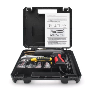 Aparat sudura plastic Techstar 200W in valiza cu manual, set complet pentru reparatii plastic