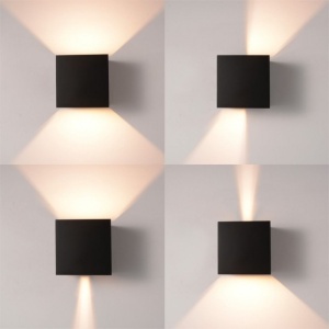 iluminat terasa exterior cu aplica LED Techstar Cube negru