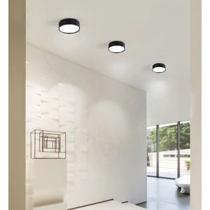 Aplica LED Techstar® Slim P, Putere 15W, Culoare Lumina 6500K, Diametru 12cm, Grosime 3cm, CRI 80+, Corp Aluminiu, Negru - Img 5