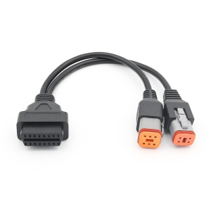 Adaptor compact tip U, OBD2 catre 4p/6p Harley, vedere laterala