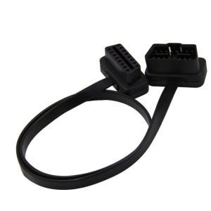 Cablu diagnostic auto OBD2 Techstar 60cm cu mufe negre