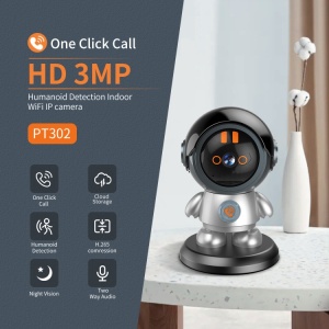 Camera de Supraveghere WiFi IP Robot Techstar® PT302 - 3MP HD, Stocare Duala Card si Cloud, Detectie Miscare și Viziune Nocturna - Img 7