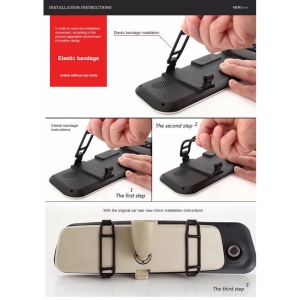 Camera Video Auto Discreta tip Oglinda cu Doua Camere Full HD Fata/Spate Techstar® L9000, Model Slim 9mm Grosime - Img 7