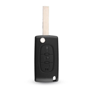 Cheie auto Peugeot Citroen cu lama metalica si carcasa 3 butoane