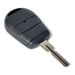 Cheie BMW HU58 cu 3 butoane – vedere din față înclinată