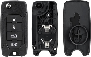 Cheie flip 4 butoane Jeep Fiat – vedere frontală