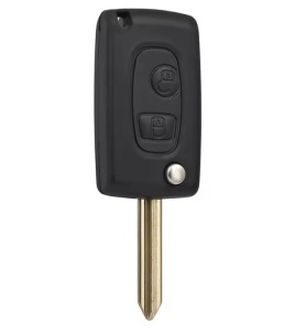 Carcasa cheie auto transformatoare in flip 2 butoane cu lama SX9 pentru Citroen Saxo Xsara Picasso Berlingo 1999-2008 vedere verticala