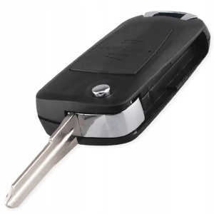 Carcasa cheie transformatoare Techstar upgrade cheie tip briceag flip 2 butoane lama HU46 compatibila Opel Astra G Vectra B Zafira A Corsa C vedere laterala