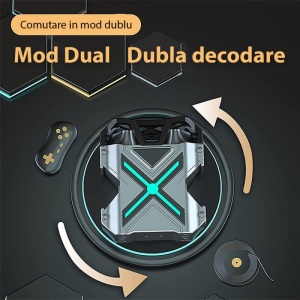 Prezentare functie casti Bluetooth Techstar K89 cu control tactil si autonomie ridicata