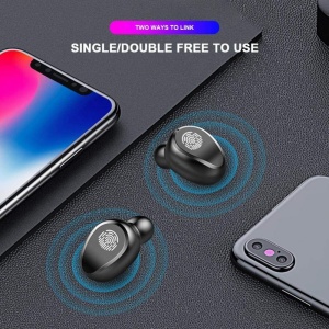Casti F9 Mini Smart TWS Techstar®, Wireless, Bluetooth V5.0, SplashResistent, Touch, iOS, Android, Negru - Img 3