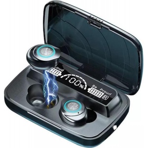 Casti Smart Techstar® M9-17, Wireless, Bluetooth V5.1, Touch, Display Digital, 2000mAh, pentru iPhone Xiaomi Huawei, Negru - Img 3