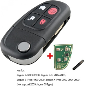 Cheie auto completa Jaguar 4 butoane cu cip 4D60 si electronica – model NHVWB1U241