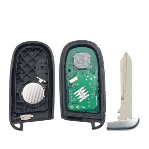 Cheie auto completa Techstar Jeep Chrysler Dodge 4+1 butoane carcasa deschisa cu lama si componente interne