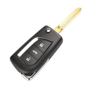 Cheie auto Toyota tip lama metalica, 3 butoane, 4D67