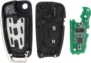 Carcasa si electronica cheie auto Audi, 3 butoane, frecventa 433MHz