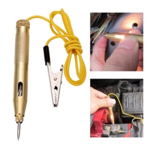 Tester electric 6V-24V cu clește crocodil și cablu spirală