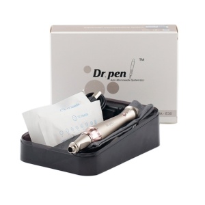 DermaPen Techstar® Dr Pen E30, 2 Capete de Rezerva, Ace Otel Inoxidabil, Corp Aliaj, Ergonomic, Regenerare Piele, Lifting, Viteza Reglabila, 5 Viteze, Roz - Img 3