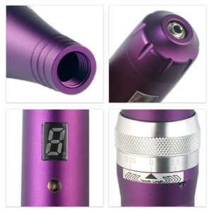 DermaPen Techstar® Dr Pen Premium X5, 2 Capete de Rezerva, Ace Otel Inoxidabil, Corp Aliaj, Ergonomic, Regenerare Piele, Lifting, Viteza Reglabila, 5 Viteze, Purpuriu - Img 8