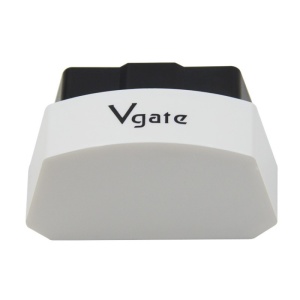Adaptor Vgate iCar3 alb cu logo vizibil pentru diagnoza auto